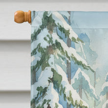 Load image into Gallery viewer, Santa Claus in the Forest with Wildlife Christmas House Flag