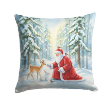 Load image into Gallery viewer, Santa Claus in the Forest with Wildlife Christmas Throw Pillow