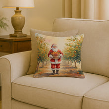 Load image into Gallery viewer, Santa Claus in the Orange Grove Christmas Throw Pillow