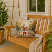 Load image into Gallery viewer, Santa Claus in the Orange Grove Christmas Throw Pillow
