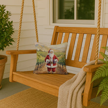 Load image into Gallery viewer, Santa Claus in the Vineyard Christmas Throw Pillow