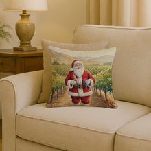 Load image into Gallery viewer, Santa Claus in the Vineyard Christmas Throw Pillow