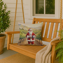 Load image into Gallery viewer, Santa Claus in the Vineyard Christmas Throw Pillow