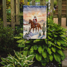 Load image into Gallery viewer, Santa Claus on Horseback at the Ranch Christmas Garden Flag