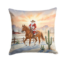 Load image into Gallery viewer, Santa Claus on Horseback at the Ranch Christmas Throw Pillow