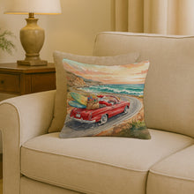 Load image into Gallery viewer, Santa Claus on Route 1 Christmas Throw Pillow
