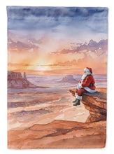 Load image into Gallery viewer, Santa Claus on the Red Rocks Christmas House Flag