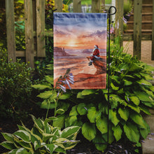 Load image into Gallery viewer, Santa Claus on the Red Rocks Christmas Garden Flag