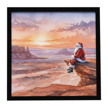 Load image into Gallery viewer, Santa Claus on the Red Rocks Christmas Framed Metal Print