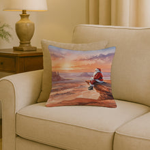 Load image into Gallery viewer, Santa Claus on the Red Rocks Christmas Throw Pillow