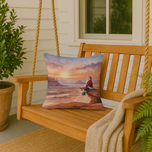 Load image into Gallery viewer, Santa Claus on the Red Rocks Christmas Throw Pillow
