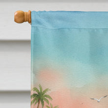 Load image into Gallery viewer, Santa Claus Surfing the Pacific Christmas House Flag