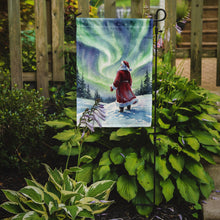 Load image into Gallery viewer, Santa Claus Watching the Northern Lights Christmas Garden Flag