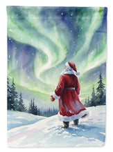 Load image into Gallery viewer, Santa Claus Watching the Northern Lights Christmas Garden Flag