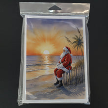 Load image into Gallery viewer, Santa Claus Watching the Sunset Christmas Greeting Cards Pack of 8