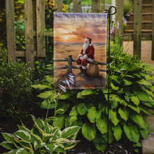 Load image into Gallery viewer, Santa Claus Watching the Sunset on the Prairie Christmas Garden Flag