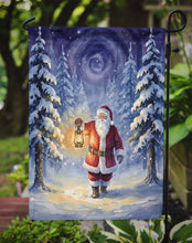 Load image into Gallery viewer, Santa Claus with a Lantern in the Woods Christmas Garden Flag