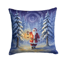 Load image into Gallery viewer, Santa Claus with a Lantern in the Woods Christmas Throw Pillow