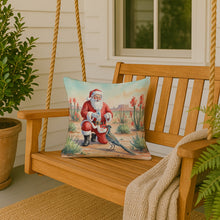 Load image into Gallery viewer, Santa Claus with a Roadrunner Christmas Throw Pillow