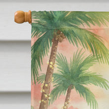 Load image into Gallery viewer, Santa Claus with Flamingos Christmas House Flag