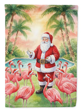 Load image into Gallery viewer, Santa Claus with Flamingos Christmas Garden Flag