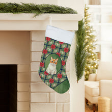 Load image into Gallery viewer, Flame Point Cat with Poinsettias Holiday Stocking