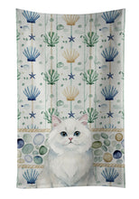Load image into Gallery viewer, Persian White Cat Coastal Sea Glass Kitchen Towel