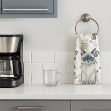 Load image into Gallery viewer, Blue Point Cat Coffee Time Kitchen Towel