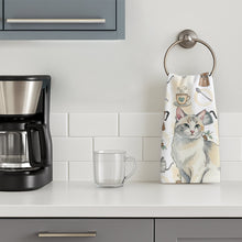 Load image into Gallery viewer, Dilute Calico Cat Coffee Time Kitchen Towel