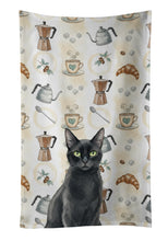 Load image into Gallery viewer, Solid Black Cat Coffee Time Kitchen Towel