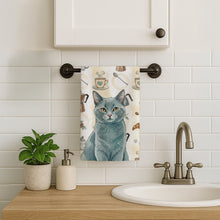 Load image into Gallery viewer, Solid Gray Cat Coffee Time Kitchen Towel
