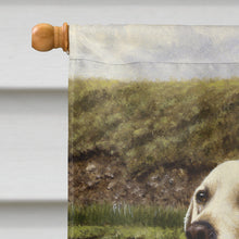 Load image into Gallery viewer, Yellow and Black Labradors Flag Canvas House Size FRF0018CHF