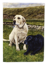 Load image into Gallery viewer, Yellow and Black Labradors Garden Flag – Decorative Outdoor Yard Flag FRF0018GF
