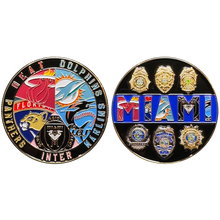 Load image into Gallery viewer, BL11-018 FDLE Miami-Dade Miami FHP Sunrise Fort Lauderdale Florida Police Challenge Coin