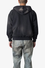 Load image into Gallery viewer, Faded Basic Zip Up Hoodie - Washed Black