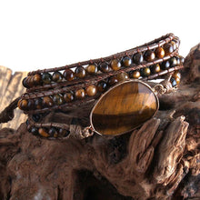 Load image into Gallery viewer, Tiger Eye Inner Peace Healing Boho Bracelet