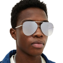Load image into Gallery viewer, Smaller Megan 2 - Silver Metal Aviator Sunglasses