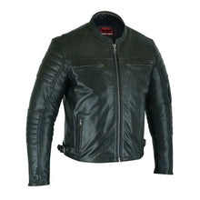 Load image into Gallery viewer, Men's Gun Metal Brown Crossover Leather Scooter Jacket