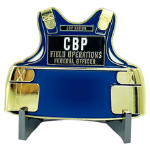 Load image into Gallery viewer, EL6-007 Field Ops CBP Officer CBPO Fild Ops Body Armor 3D Challenge Coin