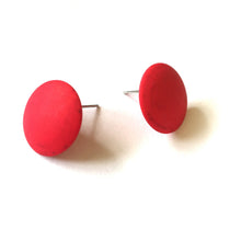 Load image into Gallery viewer, Bright Pink Disc Stud Earrings