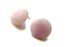 Load image into Gallery viewer, Lavender Matte Marbled Disc Stud Earrings