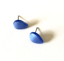 Load image into Gallery viewer, Royal Blue Moonglow Teardrop Stud Earrings