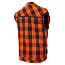 Load image into Gallery viewer, Rogue Inferno Black and Orange Flannel Textile Vest