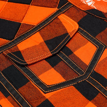 Load image into Gallery viewer, Rogue Inferno Black and Orange Flannel Textile Vest