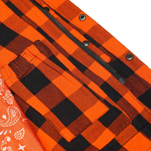 Load image into Gallery viewer, Rogue Inferno Black and Orange Flannel Textile Vest