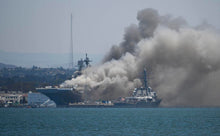 Load image into Gallery viewer, DL7-04 USS Bonhomme Richard Challenge Coin Navy Wasp-class amphibious Naval assault ship July 12 2020 Fire Fighter