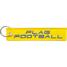 Load image into Gallery viewer, EL12-023 Flag Football Boys Girls Men Women Keychain or Luggage Tag or zipper pull