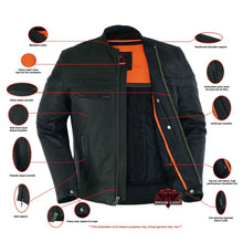 Load image into Gallery viewer, Men's Sporty Lightweight Black Leather Cross Over Jacket