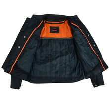 Load image into Gallery viewer, Men's Sporty Lightweight Black Leather Cross Over Jacket