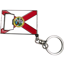 Load image into Gallery viewer, EL12-011 Don't Tread on Me Florida Flag Challenge Coin Bottle Opener Keychain Governor DeSantis Don't Tread on Florida